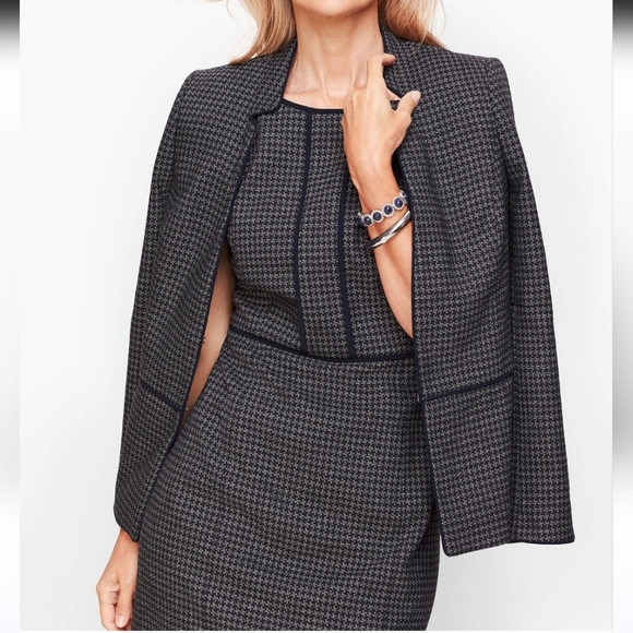 Talbots Stretch Houndstooth Tweed Jacket and Dress Set - Picture 1 of 11